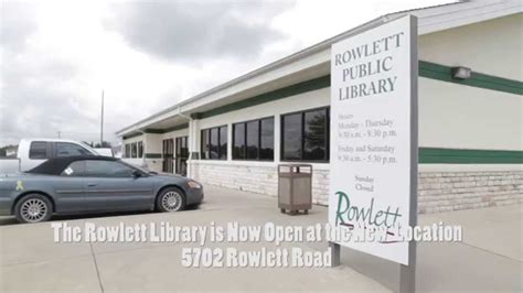 rowlett public library|libraries that are open today.
